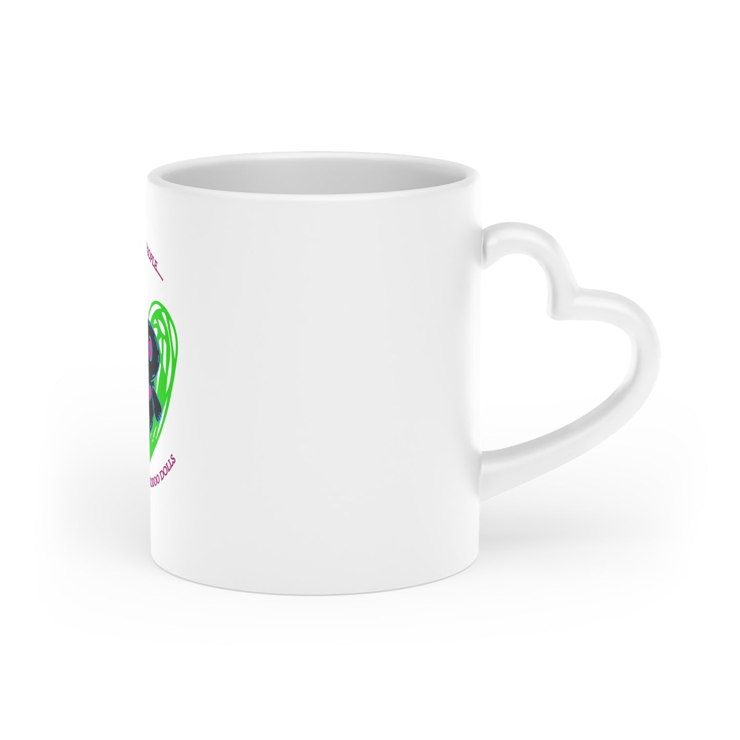 Voodoo Heart Mug - Playful Coffee Cup, Unique Gift for Coffee Lovers, Cute Kitchen Decor, Funny Gift for Friends