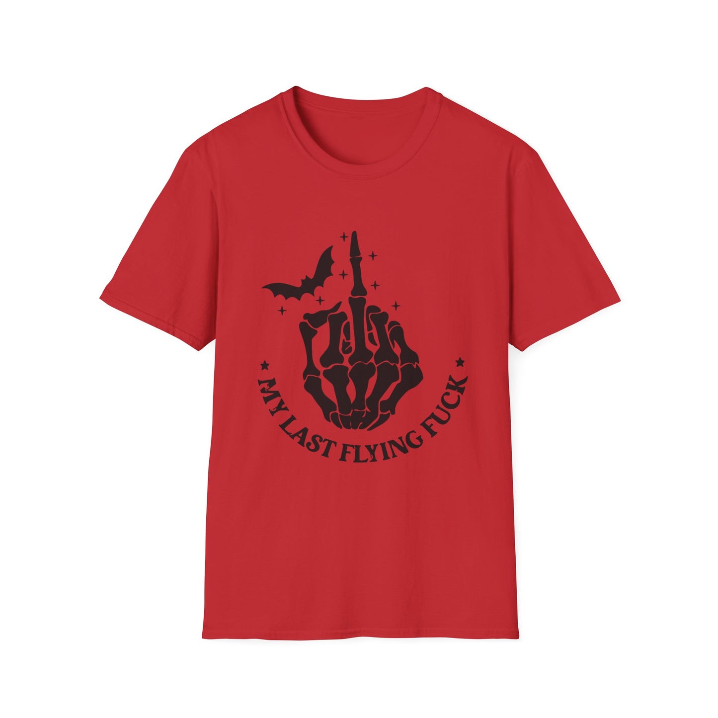 Unisex Softstyle Graphic T-Shirt – Say Last Flying F*ck, Casual Wear, Gifts for Friends, Halloween Apparel, Sarcastic Tees
