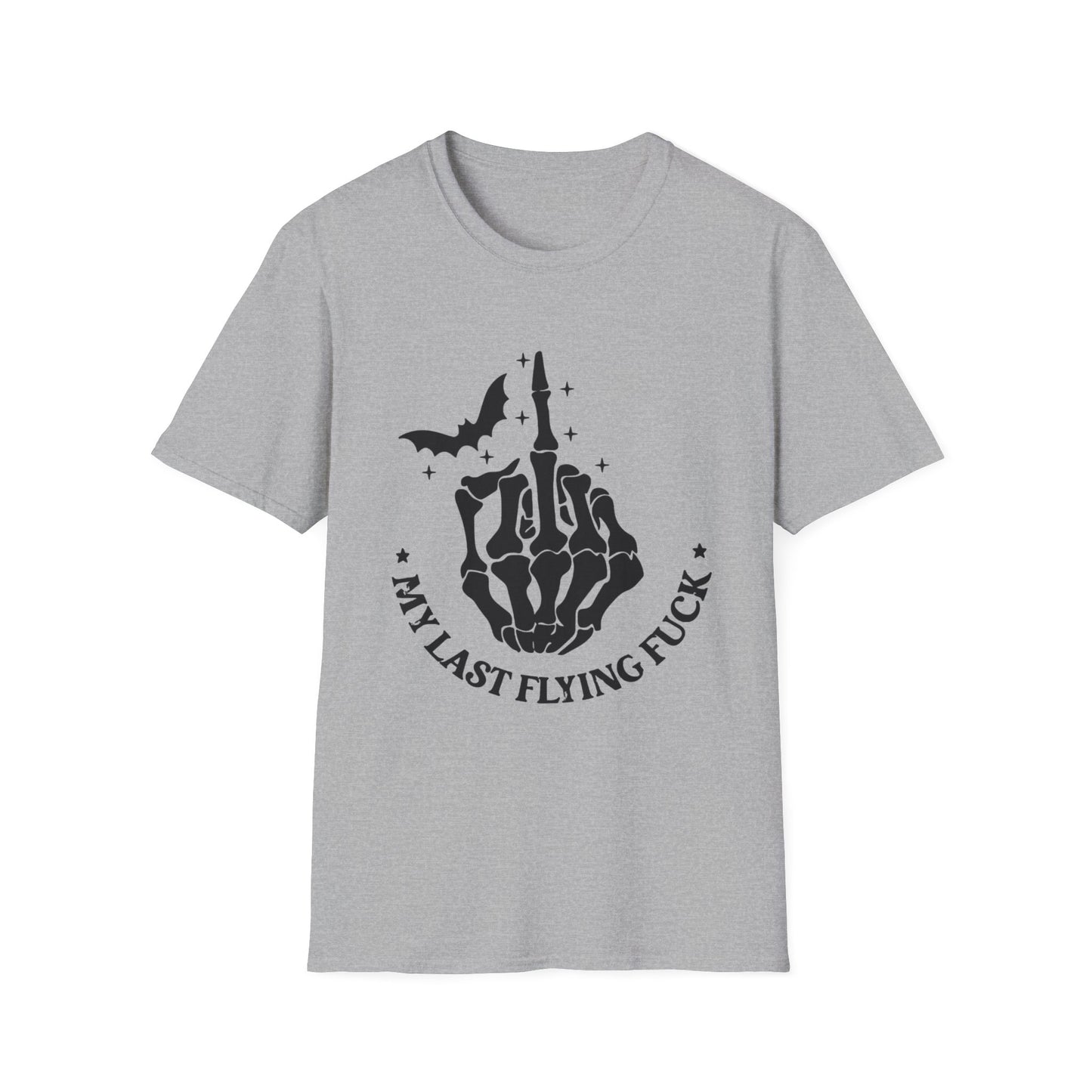 Unisex Softstyle Graphic T-Shirt – Say Last Flying F*ck, Casual Wear, Gifts for Friends, Halloween Apparel, Sarcastic Tees