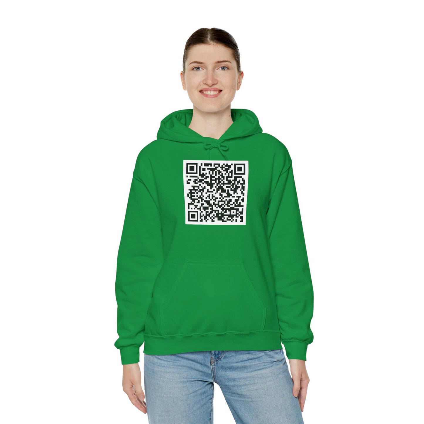 Unisex Hooded Sweatshirt - QR Code GIF 'Fuck Off'
