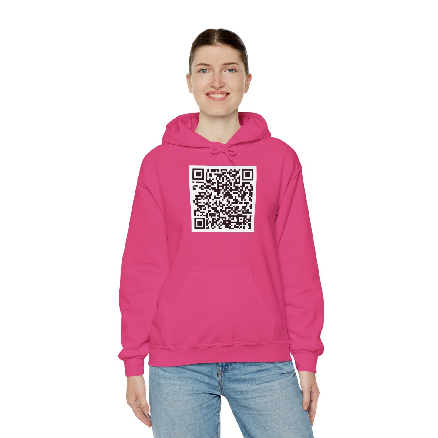Unisex Hooded Sweatshirt - QR Code GIF 'Fuck Off'