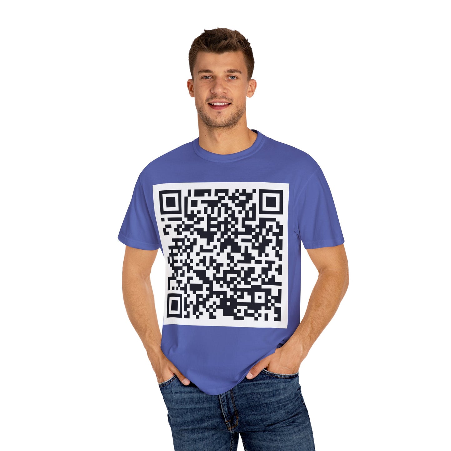 Unisex QR Code Garment-Dyed T-Shirt -