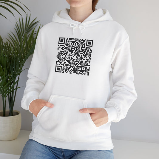 Unisex Hooded Sweatshirt - QR Code GIF 'Fuck Off'