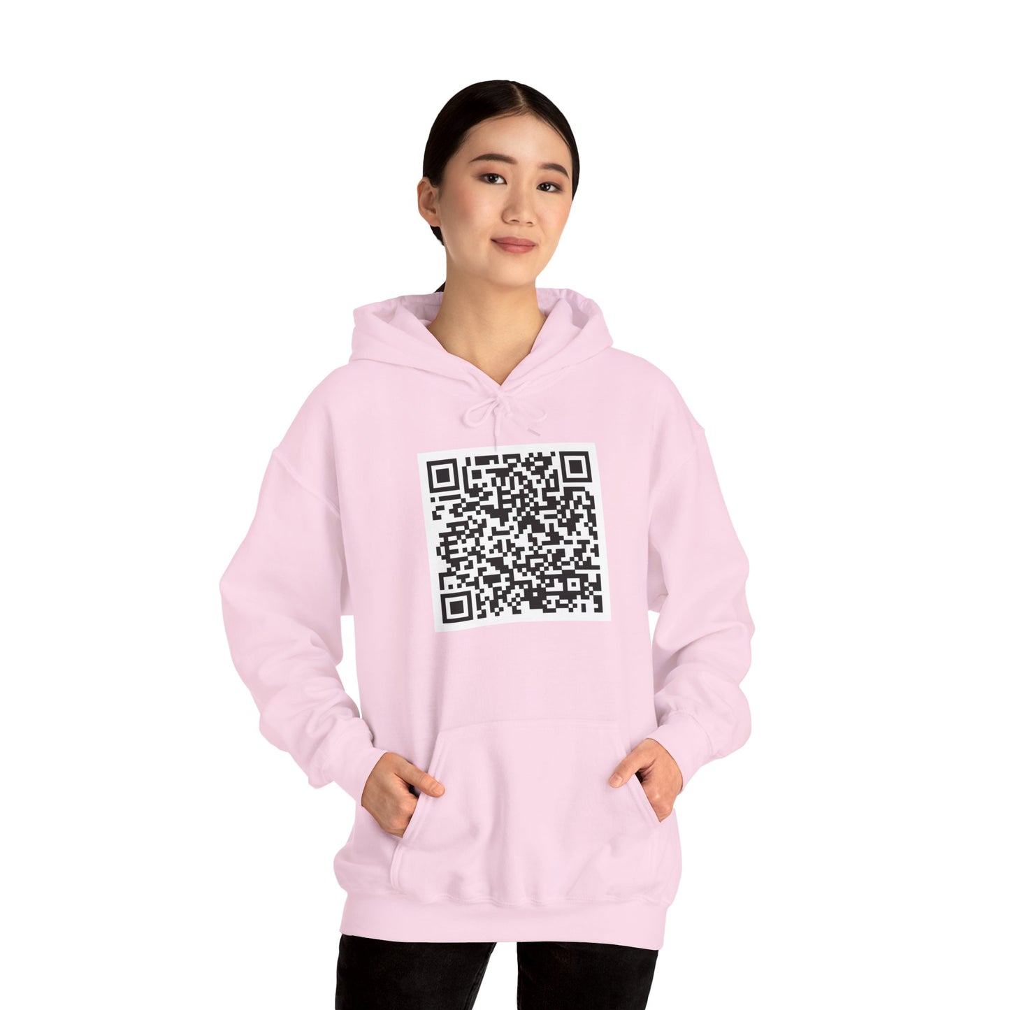 Unisex Hooded Sweatshirt - QR Code GIF 'Fuck Off'