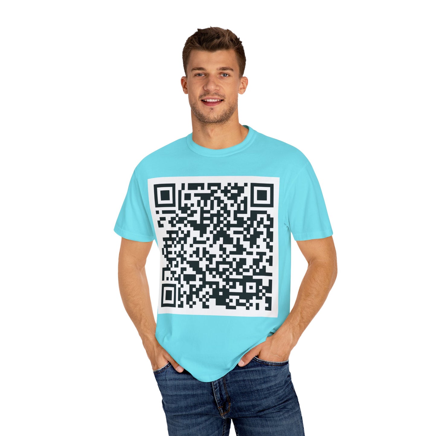 Unisex QR Code Garment-Dyed T-Shirt -