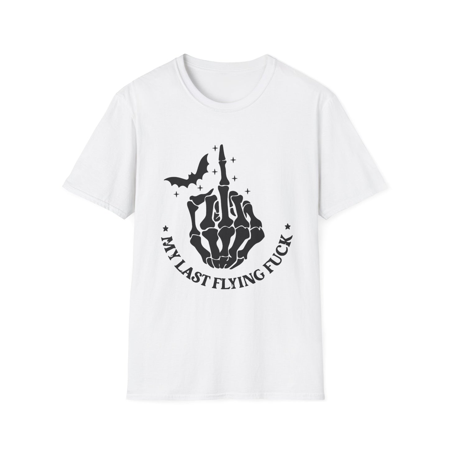 Unisex Softstyle Graphic T-Shirt – Say Last Flying F*ck, Casual Wear, Gifts for Friends, Halloween Apparel, Sarcastic Tees