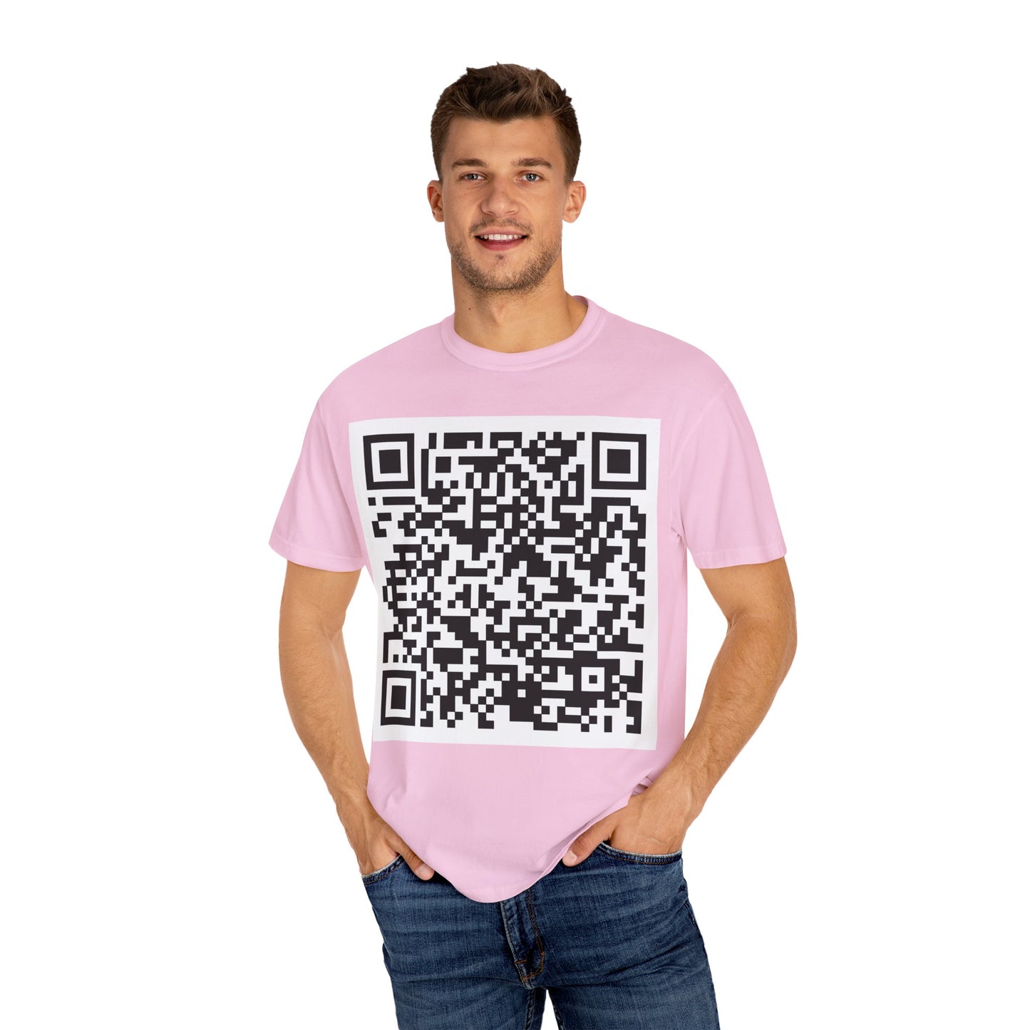 Unisex QR Code Garment-Dyed T-Shirt -
