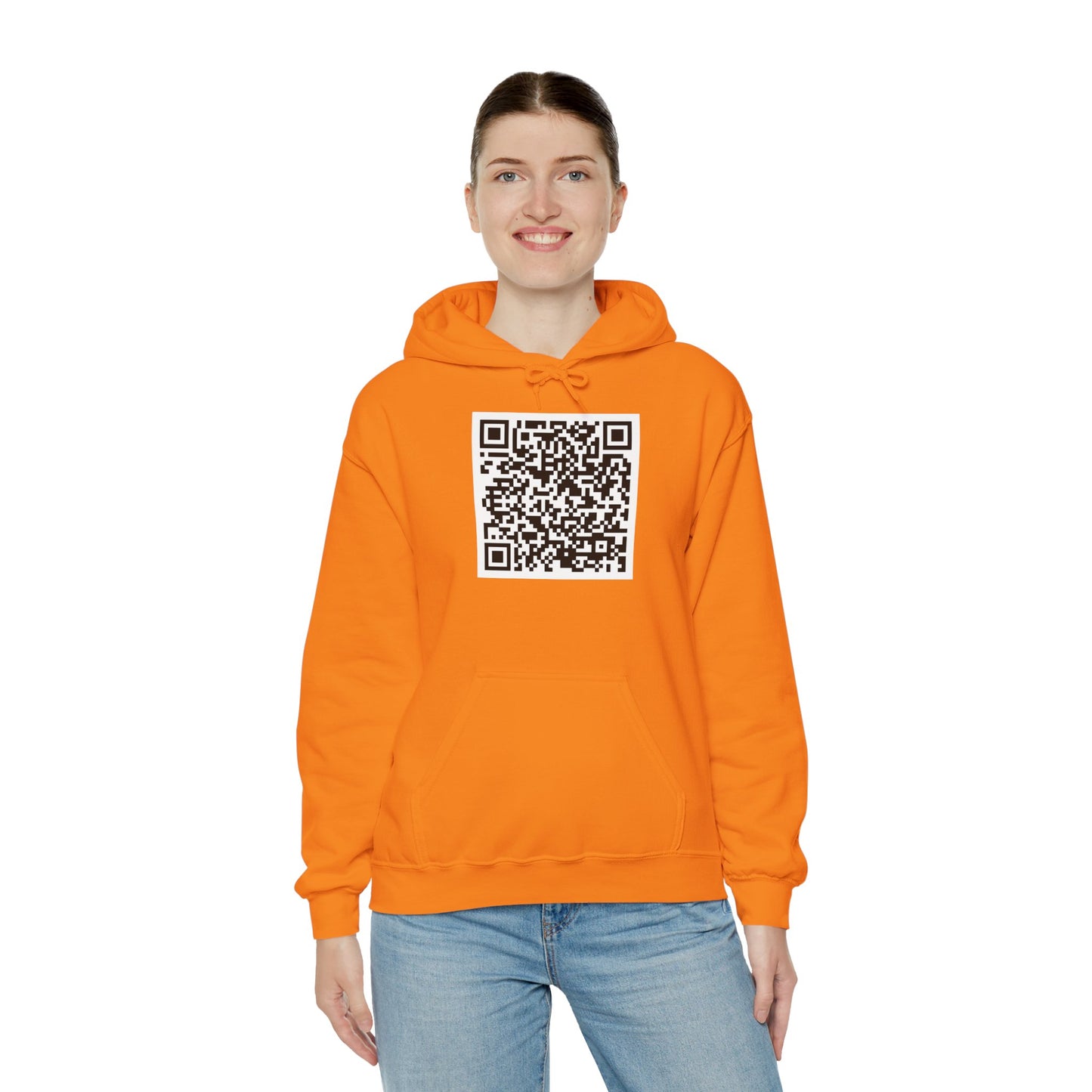 Unisex Hooded Sweatshirt - QR Code GIF 'Fuck Off'