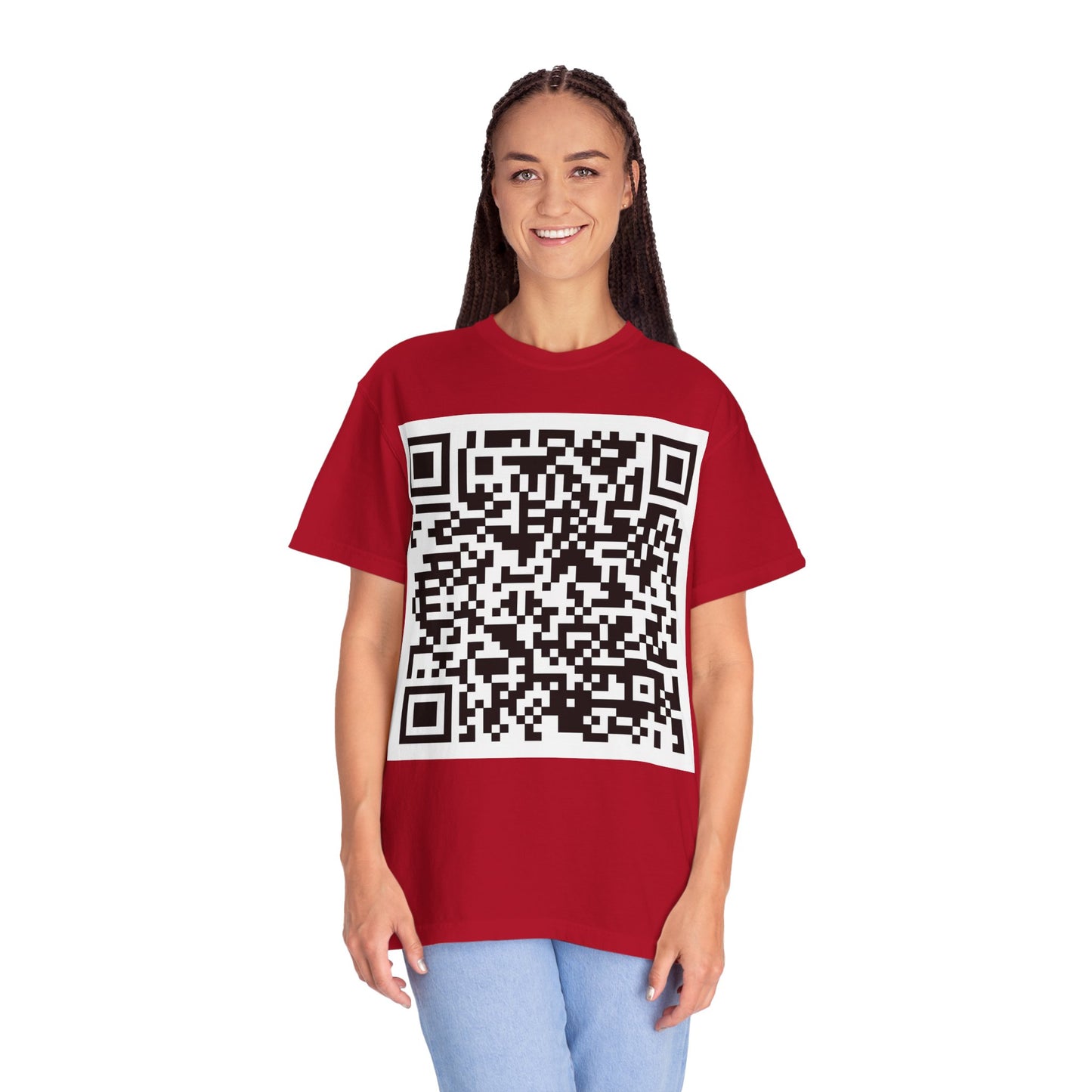 Unisex QR Code Garment-Dyed T-Shirt -