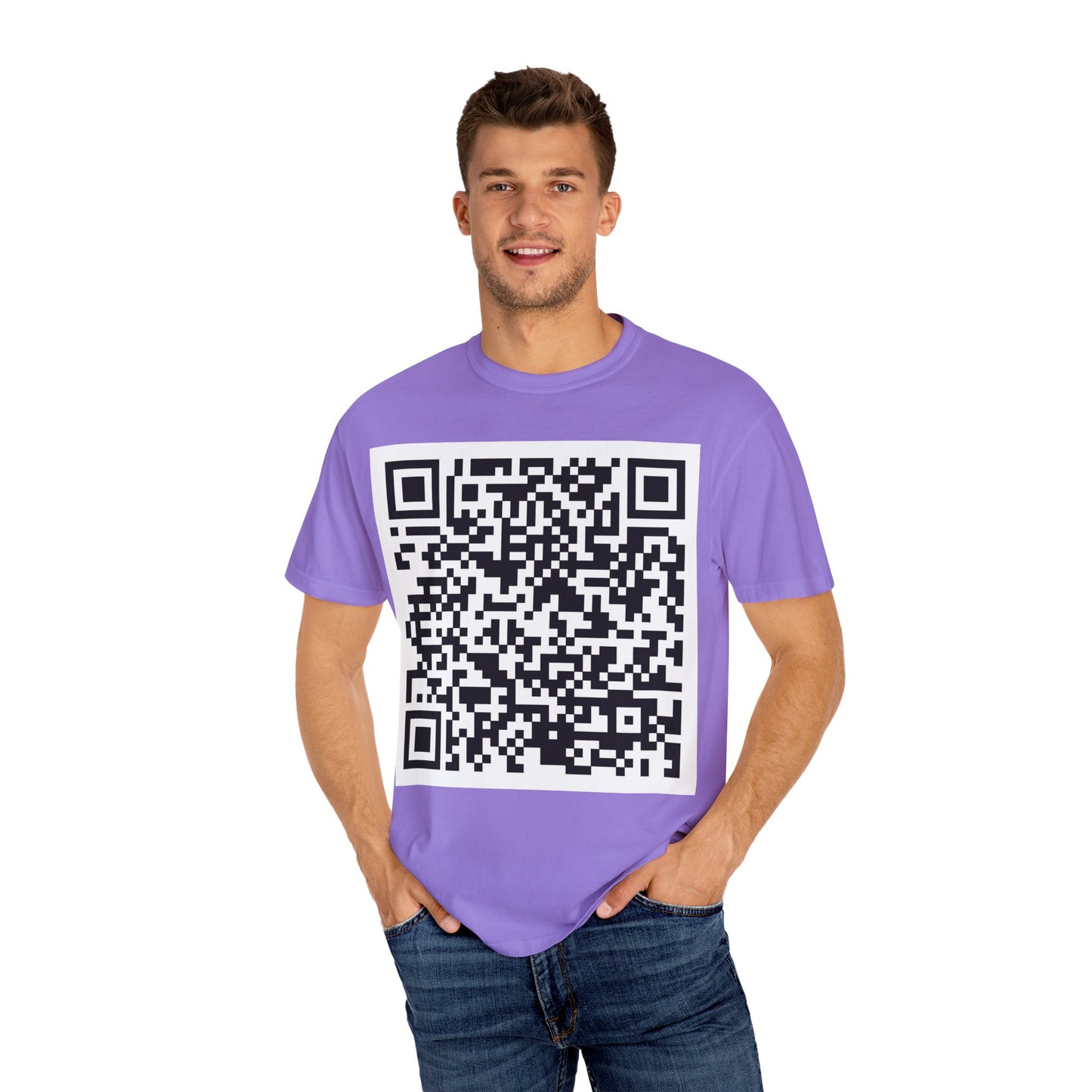 Unisex QR Code Garment-Dyed T-Shirt -