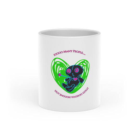 Voodoo Heart Mug - Playful Coffee Cup, Unique Gift for Coffee Lovers, Cute Kitchen Decor, Funny Gift for Friends